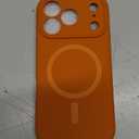 Miracase Magnetic for iPhone 17 Pro Case, Compatible with MagSafe, Integrated Silicone Camera Control Cover, 3.0mm Thicken Shockproof Drop Protection Phone Case for 17 Pro,Orange