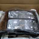 Headlights Assembly for 07-13 GMC Sierra 1500/07-14 Sierra 2500 HD 3500 HD Headlamp Replacement Black Housing Driver & Passenger Side