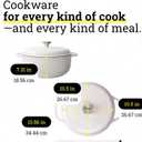 Lodge Essential Enamel Cast Iron Dutch Oven - Perfect for Bread Baking, Braising, Marinating & Slow Cooking - Features Moisture-Sealing Lid & Dual Handles - Kitchen Essentials - 6 Quarts - Oyster White