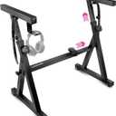 Liquid Stands Piano Keyboard Stand - Z Style Adjustable and Portable Heavy Duty Music Stand for Kids and Adults -Fits 54-88 Key Electric Pianos - Sturdy Musical Keyboard Stand (Black)