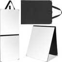 1PC Hanging Mirror with Handle, Makeup Mirror Frameless Travel Hanging Mirrors Foldable Portable Mirrors for Dancers Artists Home Aestheticians Travel Dance Competition Home Fitness Gift