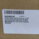 Artloge Crushed Diamond Wall Clock Round Decorative Mirrored Clock 32 inch Silver