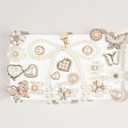 Mon Caramel Resin Beach Bag Accessories Charms,Resin Beach Totes Accessories Inserts,Daisy Flower Bag Charms (Bow White)