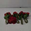 BLEUM CADE 50 Pcs Red Roses Artificial Flowers, Real Touch Velvet Roses Fake Flowers Bulk, Artificial Roses Bouquet with Long Stems Bridal DIY Wedding Party Centerpiece Decorations