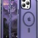 Magnetic for iPhone 15 Pro Max Case, [Compatible with MagSafe][Military Grade Drop Protection][Heavy Duty Protection][Non-Slip][Shockproof] 2-Layer Durable Bumper Phone Case 6.7''-Dark Purple