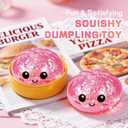 2026 New Glitter Dumpling Squishy Box, Stress Relief, Soft Squeeze Decompression Dough, Glitter Dumpling Squishy for Stress Relief (Pink, 1PCS)
