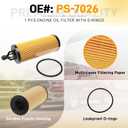 PS-7026 Oil Filter Compatible with Dodge Ram 1500 2500 3500 2014-2020 Chrysler Jeep Ram Vehicle Models, Replaces 68191349AA 68191349AB