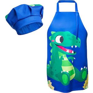 RH-2P Apron Hat Set (Dinosaur Blue and Green)