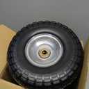 4.10/3.50-4" Flat Free Tire and Wheel for Hand Truck Trolley 2 Pack