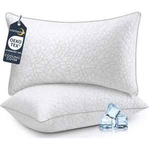 COZSINOOR Bed Pillows Queen Size - Breathable Premium Down Alternative Pillows Set of 2 for Side, Back, and Stomach Sleepers Cooling Hotel Quality Fluffy Soft Microfiber Fill Skin-Friendly