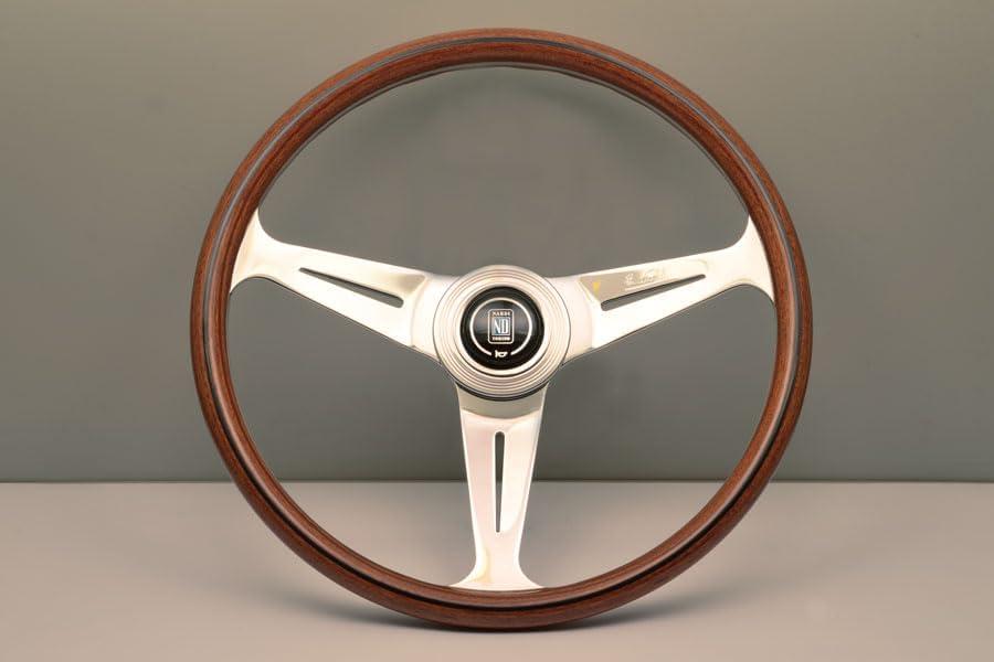Nardi Steering Wheel - Classic - 390 mm (15.35 inches) - Wood with Polished Spokes - Part # 5061.39.3000