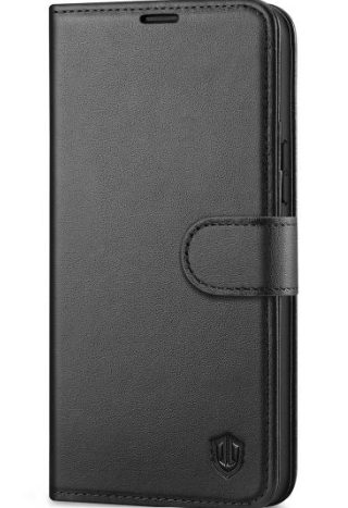 A95 Flip Phone Case, Leather Black
