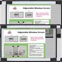 FLYZZZ Adjustable Window Screen Small Expandable Window Screens, (9.84'' High by 16-28'' Wide, B) 2 Packs Suitable for Window Openning Width Size 16''-28'' 20% Smaller Than Standard Screens