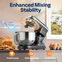 VIVOHOME Stand Mixer, 660W 10 Speed 6 Quart Tilt-Head Kitchen Electric Food Mixer with Beater, Dough Hook, Wire Whip and Egg Separator, Gray