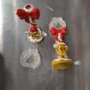 Amyhill 2 Pcs Christmas Lighted Table Decorations 5.3" Resin Gingerbread Figurine Table Centerpiece with Light Streetlights Battery Operated Mini Street Statue for Xmas Micro Landscape Garden