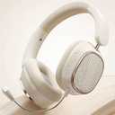 Kewlix Hi-Fi Stereo Wireless Headphone Active Noise Cancellation Bluetooth 5.3 Headset with Detachable Microphone Ultra Comfortable and Full Ear Coverage Lightweight Foldable Earphone (Beige)