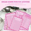 2 x 4 Bridal Shower Game Set, Four Fun Wedding Games with Answer Sheets and Pencil Activity Accessories, Perfect for 90's Bride and Groom Bachelorette Party Wedding Favors, 62 Pieces (Light Pink)