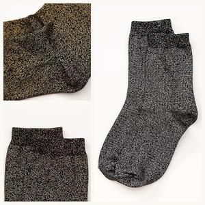 Zodaca 3 Pairs Glitter Crew Socks Assorted Color