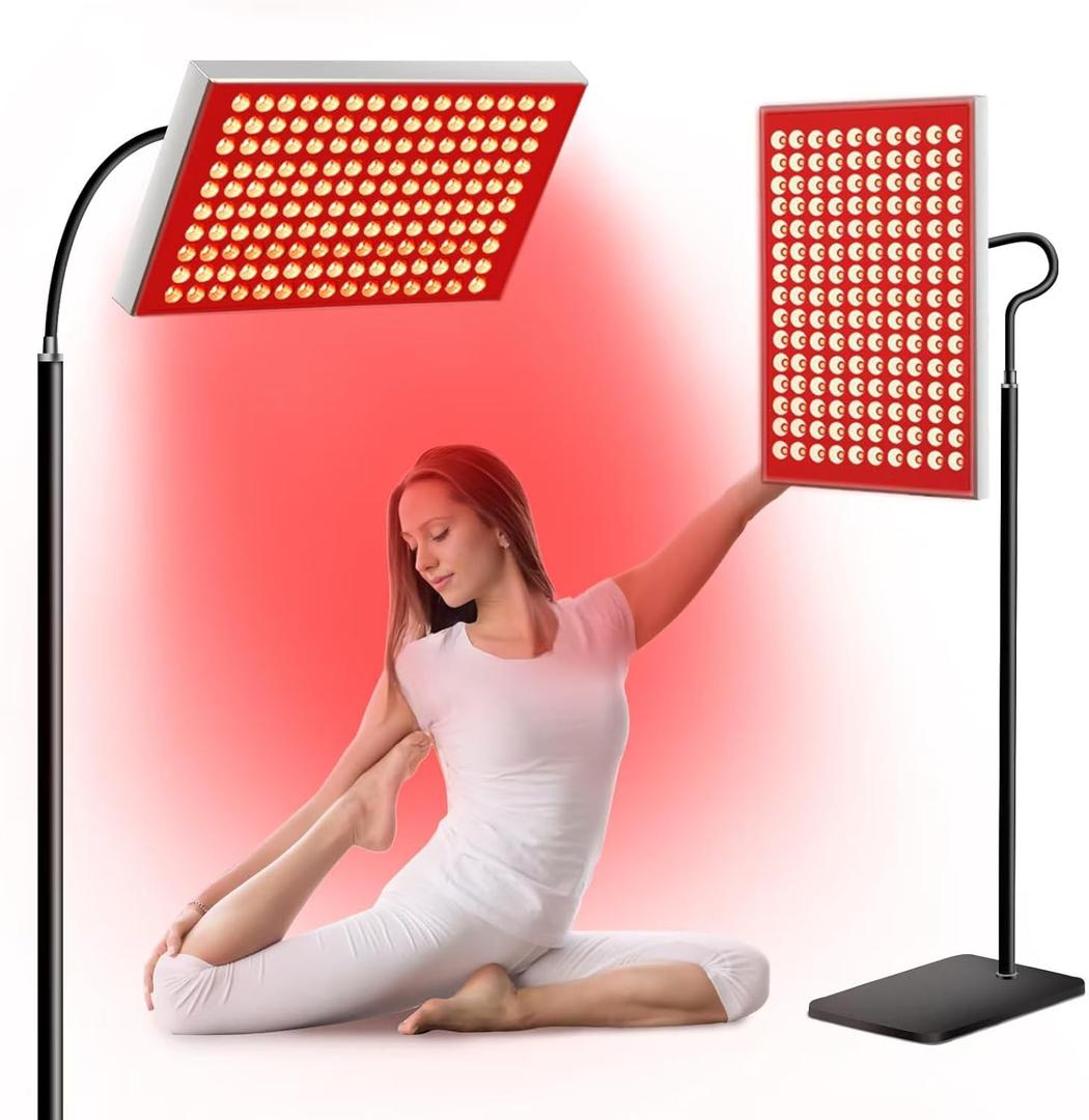 Red Light Therapy for Body & Infrared Light Therapy Lamp - 660nm Red + 850nm Near-Infrared LED Panel with Adjustable Stand, Clinical Grade at-Home Device for Skin & Muscle Support
