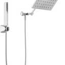 Delta Faucet 10-inch Raincan Shower Head and Hand Held Shower Combo, Chrome Square Shower Head, Rainfall Shower Head, Hand Shower, High Pressure Shower Head, 1.75 GPM Flow Rate, Chrome 75527