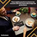 Perfectware 2-Ply Black Beverage Napkins - 300 Count Cocktail Napkins, 10 x 10 Inches