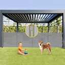 Reinforced 42 Tall x 160 Extra Wide Retractable Gates with Support Rods, Tall Pet Gate for Large Openings, Outdoor Dog Gates Extra Wide Baby Gate for The House Large Mesh Gate, Gray