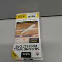 2 x 4 Clear Silicone Wall Protector Strips  Self-Adhesive Door Slam Stoppers & Noise Dampening Bumpers for Cabinets, Car, Toilet Lids, Drawers, Shower  5.5" x 0.7" x 0.2" by Vellax