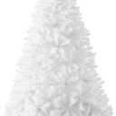 Best Choice Products Artificial Christmas Tree, White 6ft Premium Pine Unlit Holiday Decoration, Full Size Dcor Easy Assembly w/Metal Stand