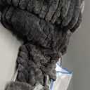 Smoofy Fluffy King Size Comforter Set 3 Pieces - Dark Grey Fleece Fluffy Comforter Set, Luxury Fuzzy King Bedding Set, Soft King Bed Set All Season, Heavy Faux Fur Comforter with 2 Pillow Cases