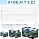 Sieral Aquarium Polycarbonate Canopy Set 2 Pcs 22.95 x 16.61 x 0.12 Inch for 75/90/110 Fish Tank with Center Brace Aquariums Cover Fish Tank Lid with a Hook Knife, Breathable Hole and Handle, Clear