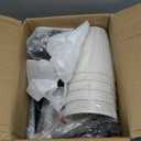 5-Light Modern Chandeliers, Pendant Lights Fixture with Linen Beige Fabric Shade for Living Room Dining Room Bedroom Hallway Entryway, Height Adjustable,E12