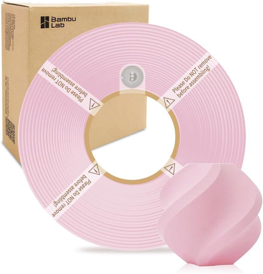 Bamboo Lab 1.75MM PLA Matte Filament High Speed Printing with RFID 1KG +/- 0.03mm Eco Friendly 3D Printer Filament for Bambu Lab P1P/P1S/X1C/X1/A1/A1 Mini (Without Spool) (Sakura Pink 11201)