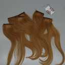 Hairro Clip in Hair Extensions 100% Real Human Hair, 8 Inch 6pcs 18 Clips Short Thin Straight Clip on Hairpieces 45g Machine Weft for Women, Blondish Brown