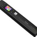 Portable Handheld Scanner Included 16G SD Card, Wand Scanner for A4 Documents Pictures Pages Texts Receipts Books Up to 1050DPI, Colorful LCD Display, Uploads Via USB Cable, No Driver