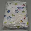 Welcome to The Universe Baby Curious George White, Blue, Red, and Yellow Balloons, Bananas and Hats Super Soft Sherpa Baby Blanket