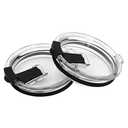 Gteller Tumbler Replacement Lid for 20 oz, 30 oz Tumbler - Splash Resistant, Leak Spill Proof and Straw Friendly (20 oz Black)