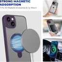 pcgaga Magnetic Phone Case for iPhone 15 [Compatible with Magsafe ] [Built-in Invisible Stand] + Screen Protector, Translucent Matte PC Cover with Slim TPU Frame 6.1" (Purple)