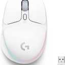 Logitech G705 Wireless Gaming Mouse, Customizable LIGHTSYNC RGB Lighting, Lightspeed Wireless, Bluetooth Connectivity, Lightweight, PC/Mac/Laptop - White Mist