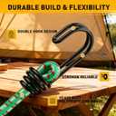 Bungee Cords Heavy Duty Outdoor: 20 Pcs Premium Rubber Bungee Cords with Hooks in a Storage Jar Includes 10", 18", 24", 30", 36", 48" Bungee Cord for Camping, Tent, Fastening Items