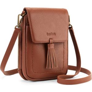 Befen Genuine Leather Small Crossbody Bags for Women, RFID Phone Purse with Card Slots, Multi Pockets Crossbody Purses