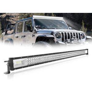SKYWORLD Led Light Bar 50 inch Straight 648W Spot Flood Combo Off-Road Lights Bar IP67 Fog Lamp IP67 Waterproof Work Lights Bar for Trucks Tractor Harvester Boat Trailer Driving Lamp 6000K 1PCS