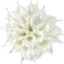 22pcs 13.4 Inch Pure White Lataex Real Touch Artificial Calla Lily Flowers, for Home Decor for Spring Flowers, Home Kitchen, Wedding Decorations, and centerpieces.