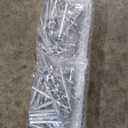 24 Ft V-Track Galvanized Inverted V Track for 1'' OD V-Groove Sliding Gate Rollers Driveway Gate with Hammer Drive in Anchors, Heavy Duty Sliding Driveway Gate Track