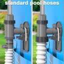 POOLHOUR Plunger Valve with Pipe Holder & Pool Hose Adapter, Above Ground Pool Pump Replacement Parts Compatible with I*tex/Col*m*n Pool