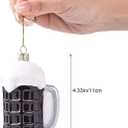 3 x Funny Hanging Christmas Ornaments 2025 - Cheers Beer Glass Blown Cute Tree Decorations, 3D Premium Decorative Holiday Decor for Xmas Home Outdoor Window Centerpiece