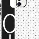 Jusy Compatible with MagSafe Polka Dot Case for iPhone 11, Cute Aesthetic Polka Dots Magnetic Phone Case, Soft TPU and Hard PC Protective Phone Cover for Women Girls (Matte) - White