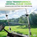 Panglong Golf Cart Foldable Windshield for Club Car DS 1982-2000.5 with Windshield Clip Kit, Dustproof and Windproof Windshield Fit DS OldeModels