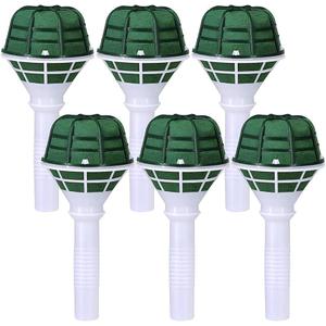 Winlyn 6 PCS Foam Floral Handle Bouquet Holders Handle Bouquet Holder for Floral Arrangement Foam Kit Wedding Supplies Bridal Fresh Flowers Silk Flowers Decoration
