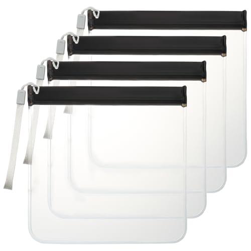 Mrsdry Clear Toiletry Bag, 4 Pack TSA Approved Security Travel Toiletry Bag Carry on Travel Accessories Bag Airport Airline Quart Size Bags Water Repellent Makeup Cosmetic Bag for Women