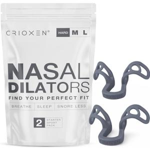 Nasal Dilators for Breathing Sleeping - Reusable Internal Nostril Nose Opener, Anti Snoring Device Maximum Nasal Airflow Support Comfortable Fit for Congestion 2 Pack Hard M/L